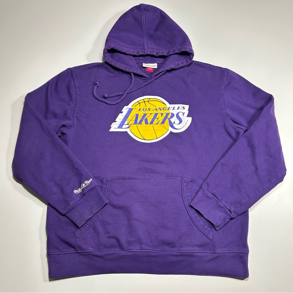 Mitchell & Ness Los Angeles Lakers Purple Hoodie with Yellow Logo
